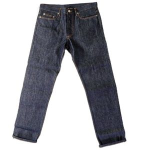 Kaihara Japanese Slim Straight Low Rise Jeans 33